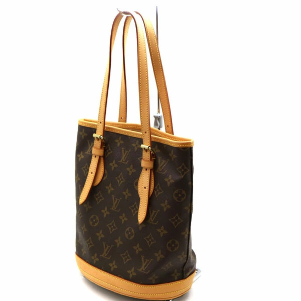 LOUIS VUITTON Bucket Monogram Canvas Brown Shoulder Bag